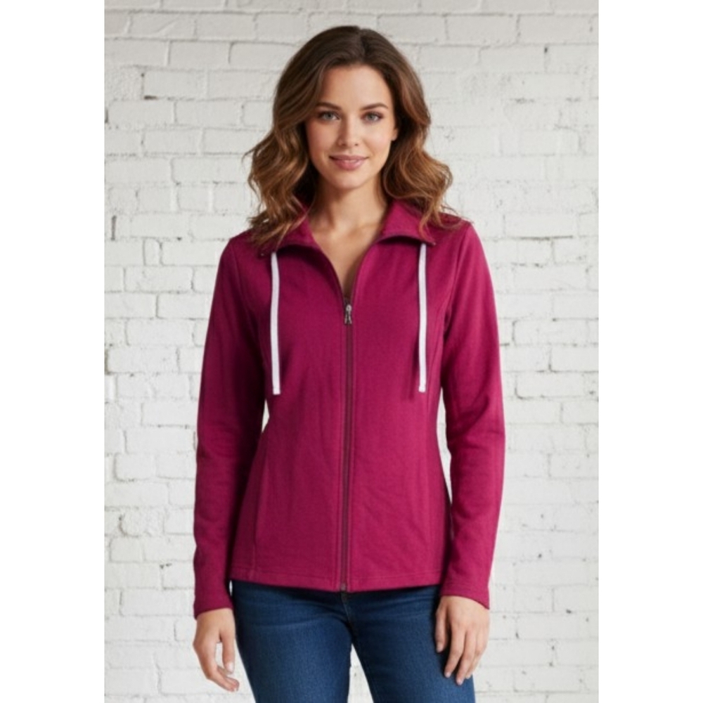 Talbots Factory Zip Front Jacket Maroon Size M